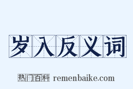 岁入反义词是什么意思的图片
